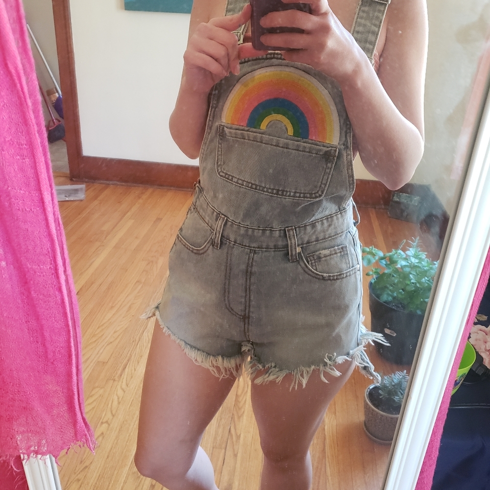 Unif rainbow overalls